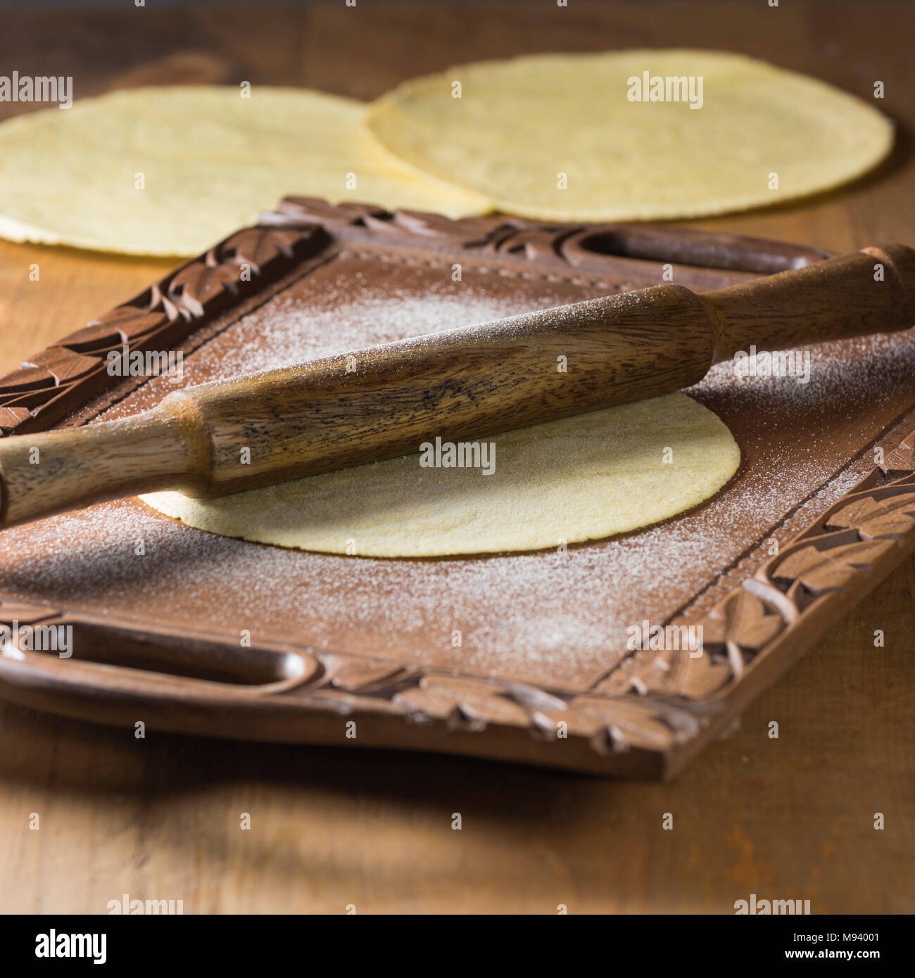 Chapatis. Indian unleavened flatbread. India Food Stock Photo Alamy