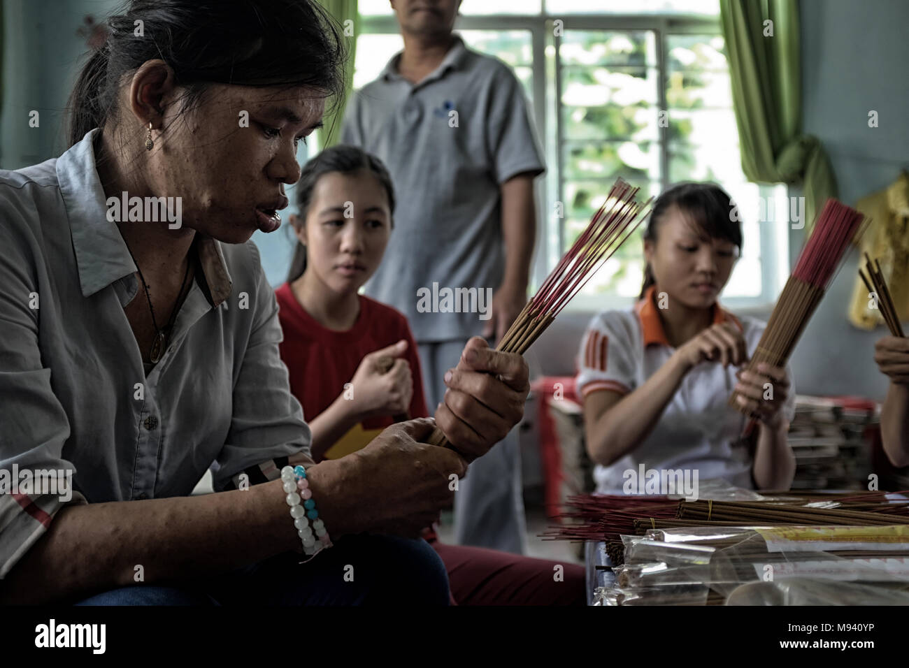 Agent Orange Victims in Vietnam Stock Photo