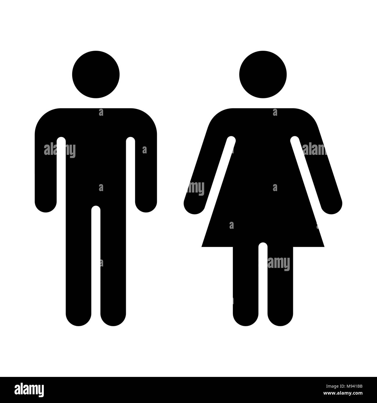 Isotype Man and Woman Sign Stock Vector