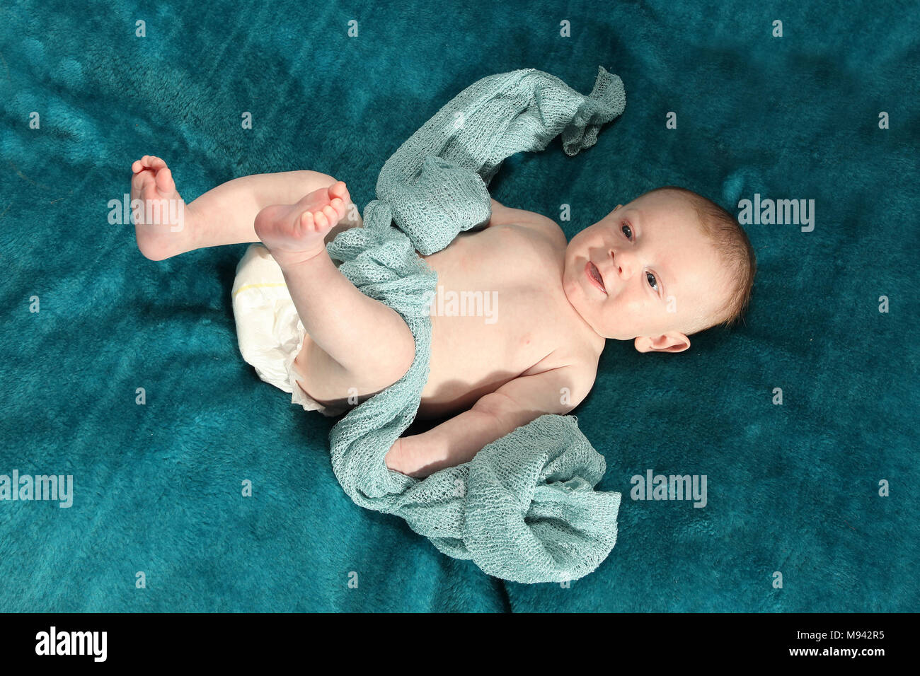 10 week old baby boy Stock Photo