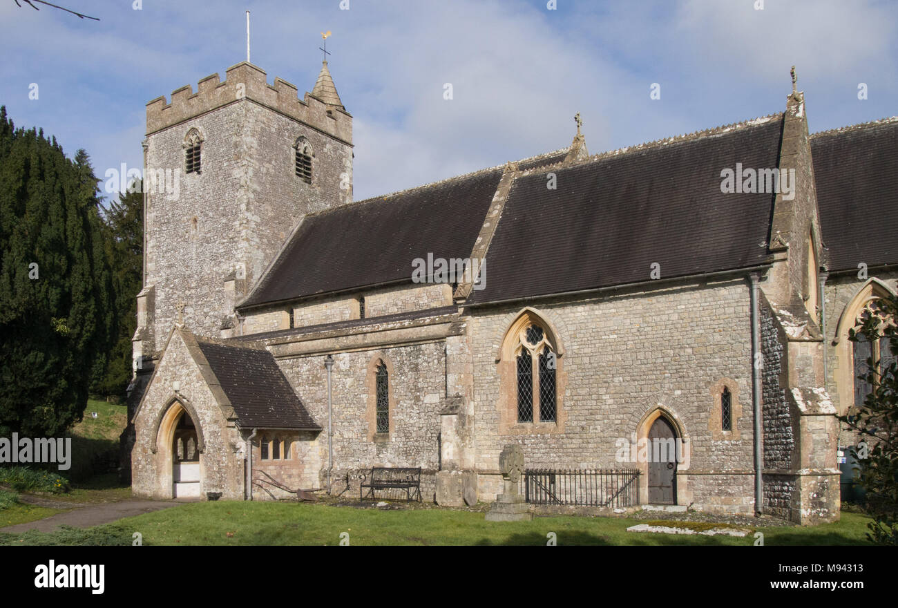 The Church of St Peter and St Paul, Longbridge Deverill, Wiltshire Stock Photo