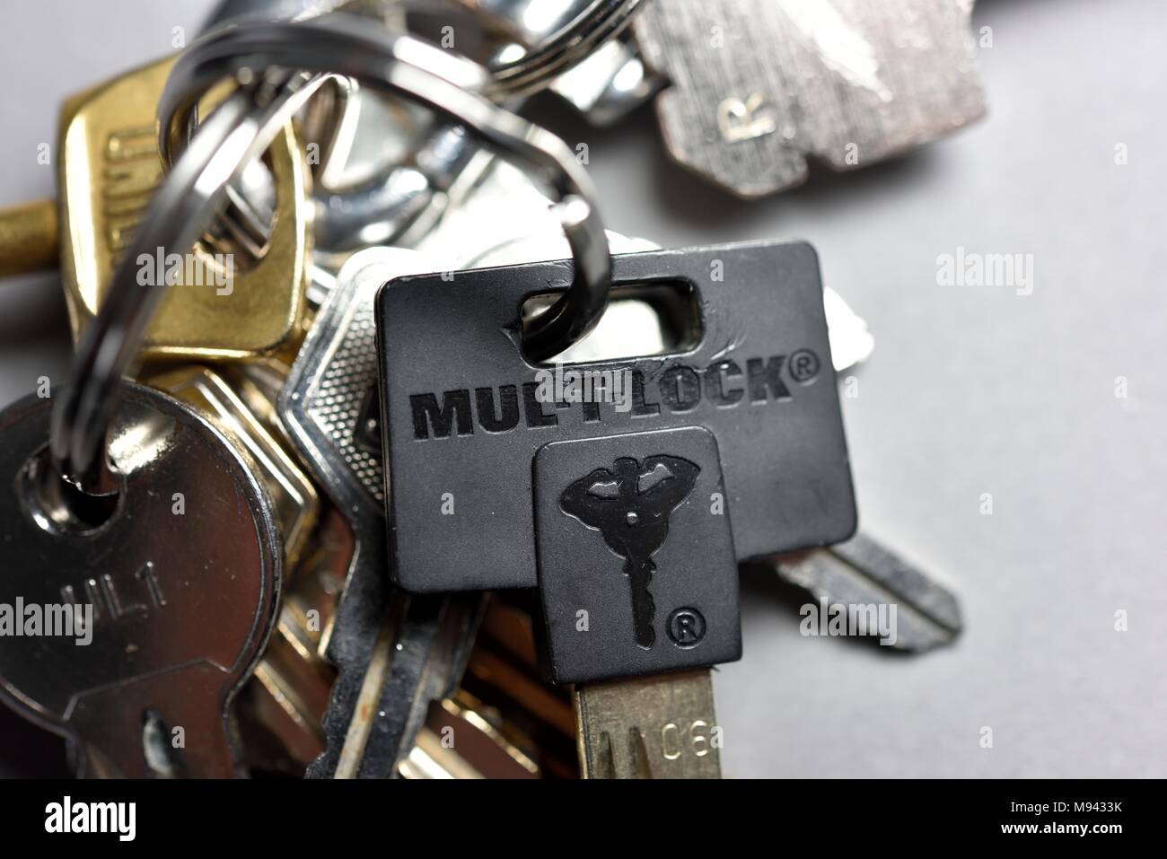 multi t lock keys Stock Photo Alamy
