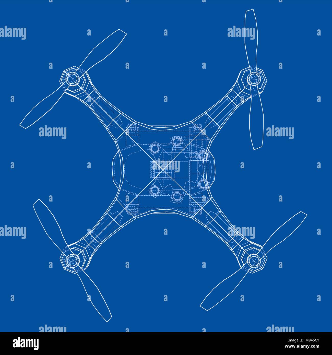Qadrocopter or drone. Vector Stock Vector