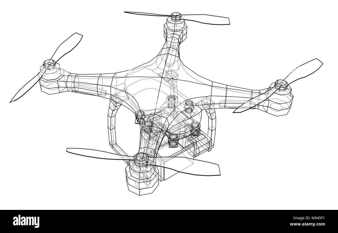 Qadrocopter or drone. Vector Stock Vector