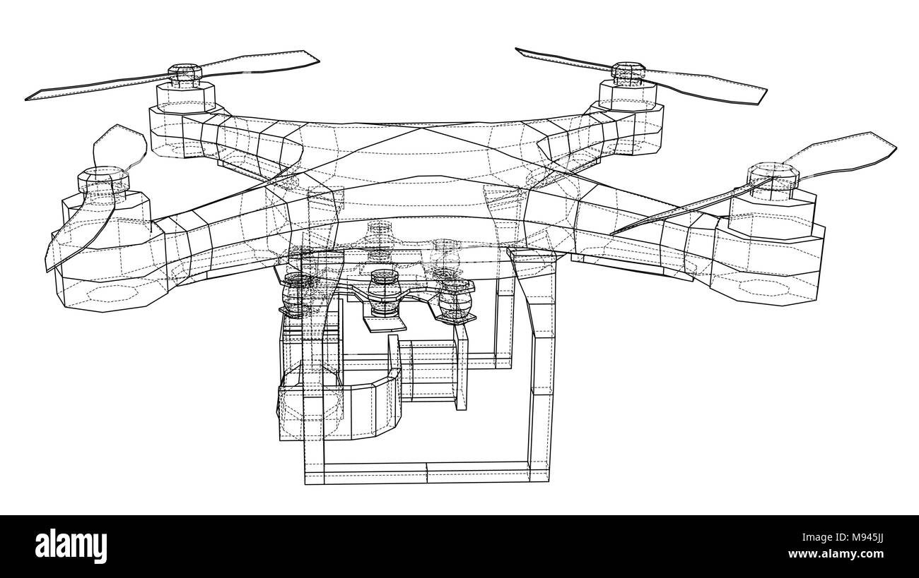 Qadrocopter or drone. Vector Stock Vector