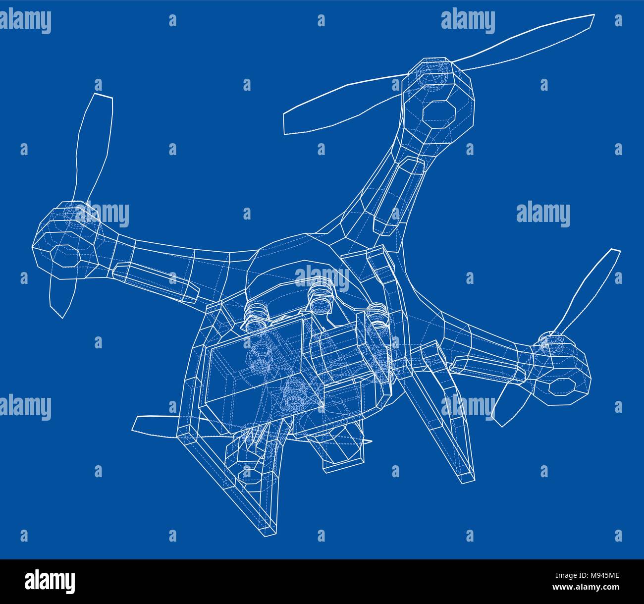 Qadrocopter or drone. Vector Stock Vector