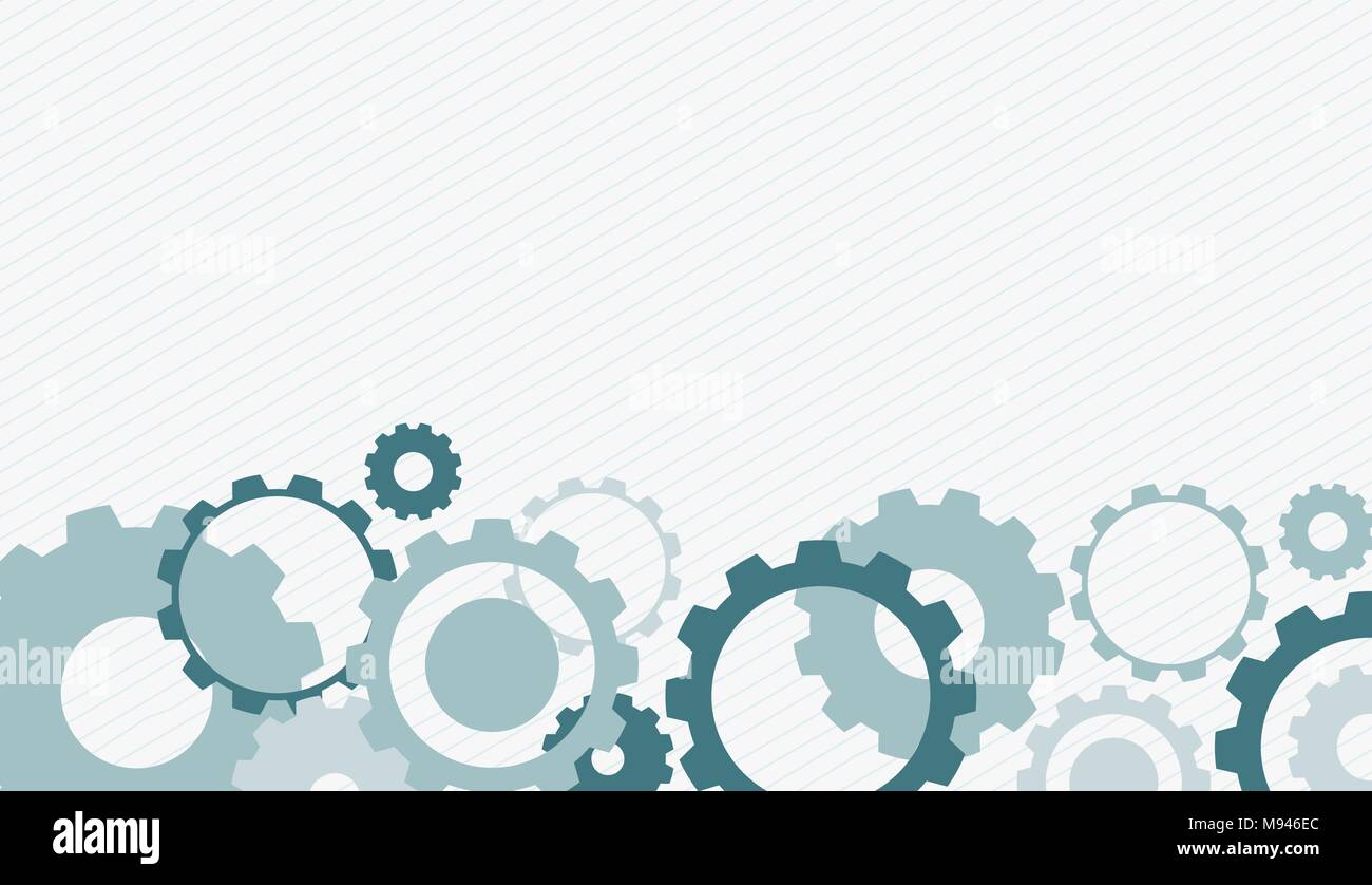 Background design with gray and blue gears illustration Stock Vector ...