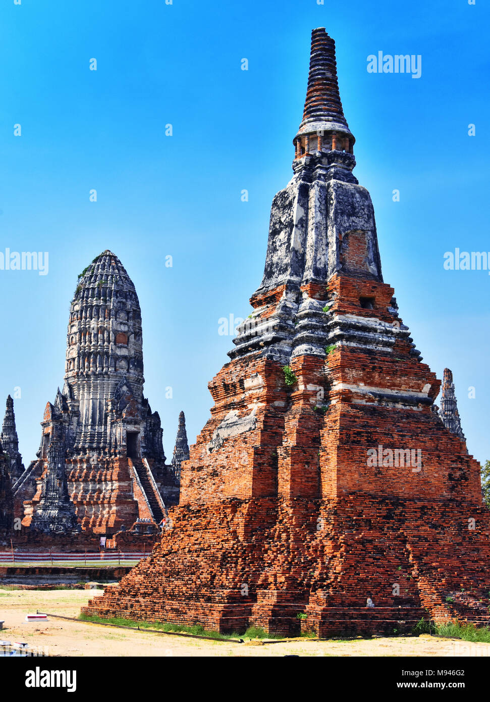 Wat Chaiwatthanaram, a Buddhist temple in the city of Ayutthaya Historical Park, Thailand Stock Photo