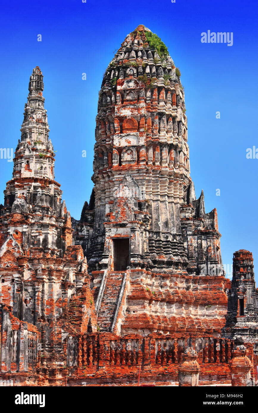 Wat Chaiwatthanaram, a Buddhist temple in the city of Ayutthaya Historical Park, Thailand Stock Photo