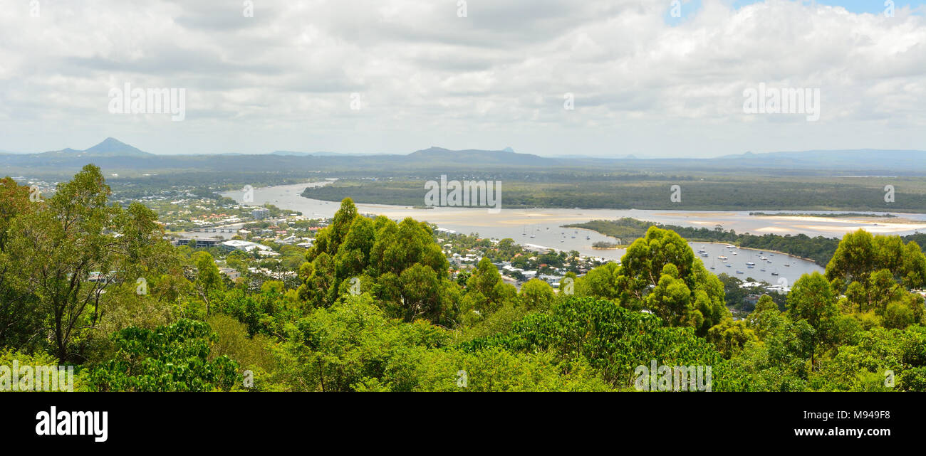 View over Noosa, Queensland, Australia from the Laguna Lookout. Stock Photo