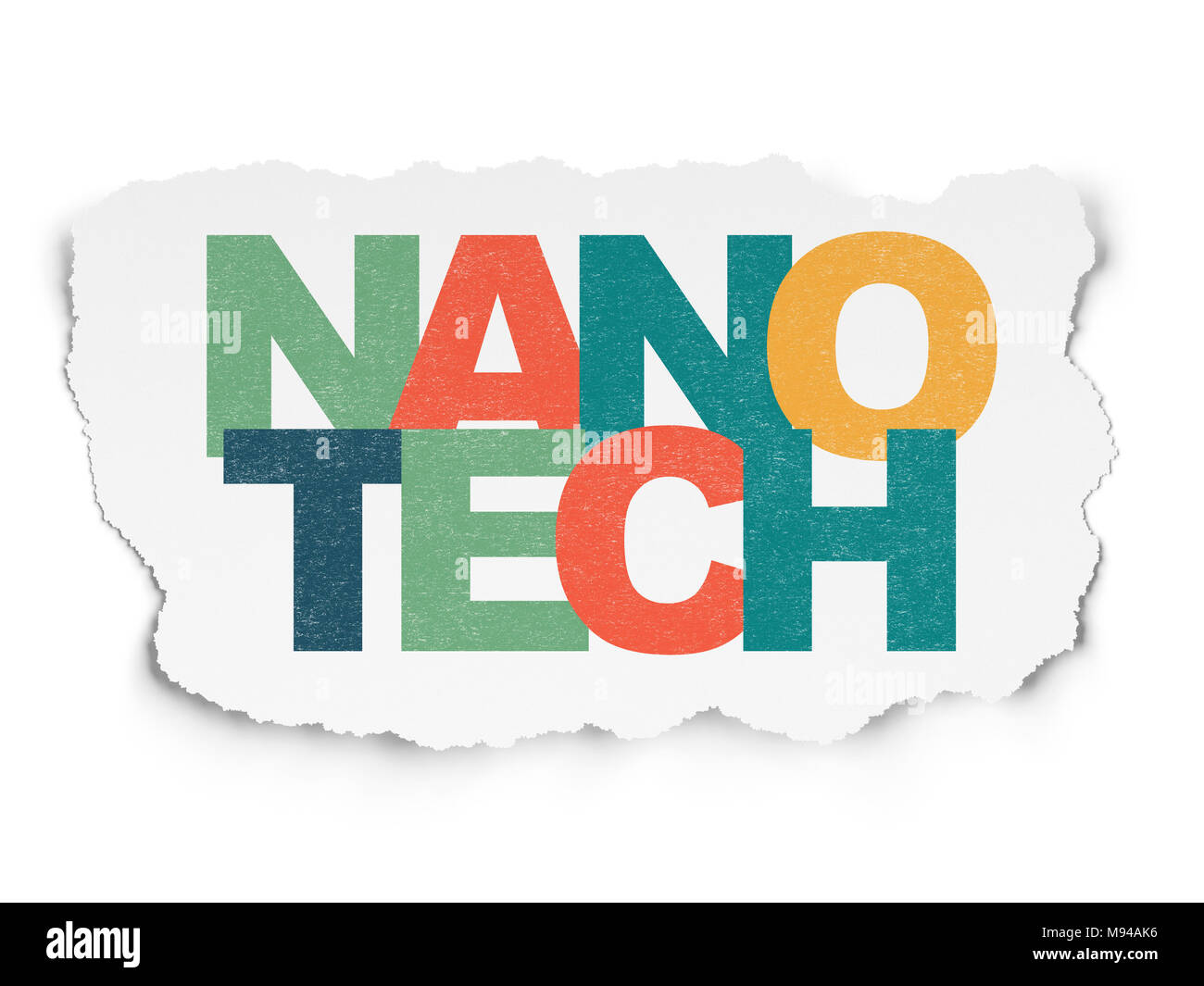 Science concept: Nanotech on Torn Paper background Stock Photo
