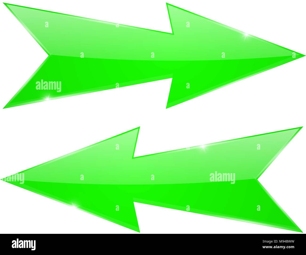 Arrows in right left Stock Vector Images - Alamy