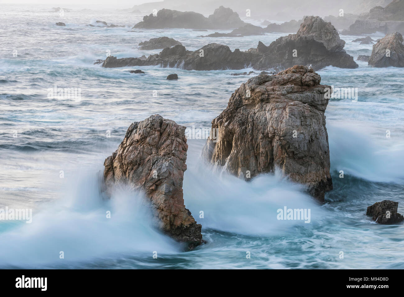 Surf and crashing waves, Garrapata State Park, CA, USA, by Dominique Braud/Dembinsky Photo Assoc Stock Photo