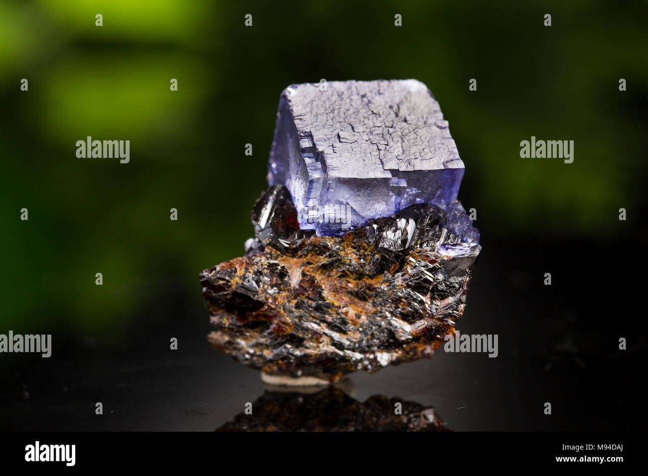 flourite mineral stone, flourite mineral stone geology rock Stock Photo