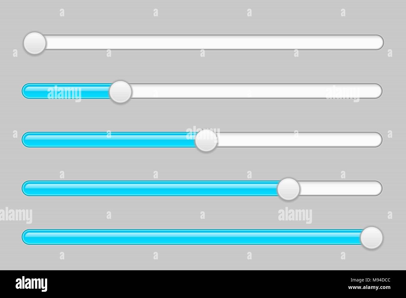 Blue and gray slider bars Stock Vector Image & Art Alamy