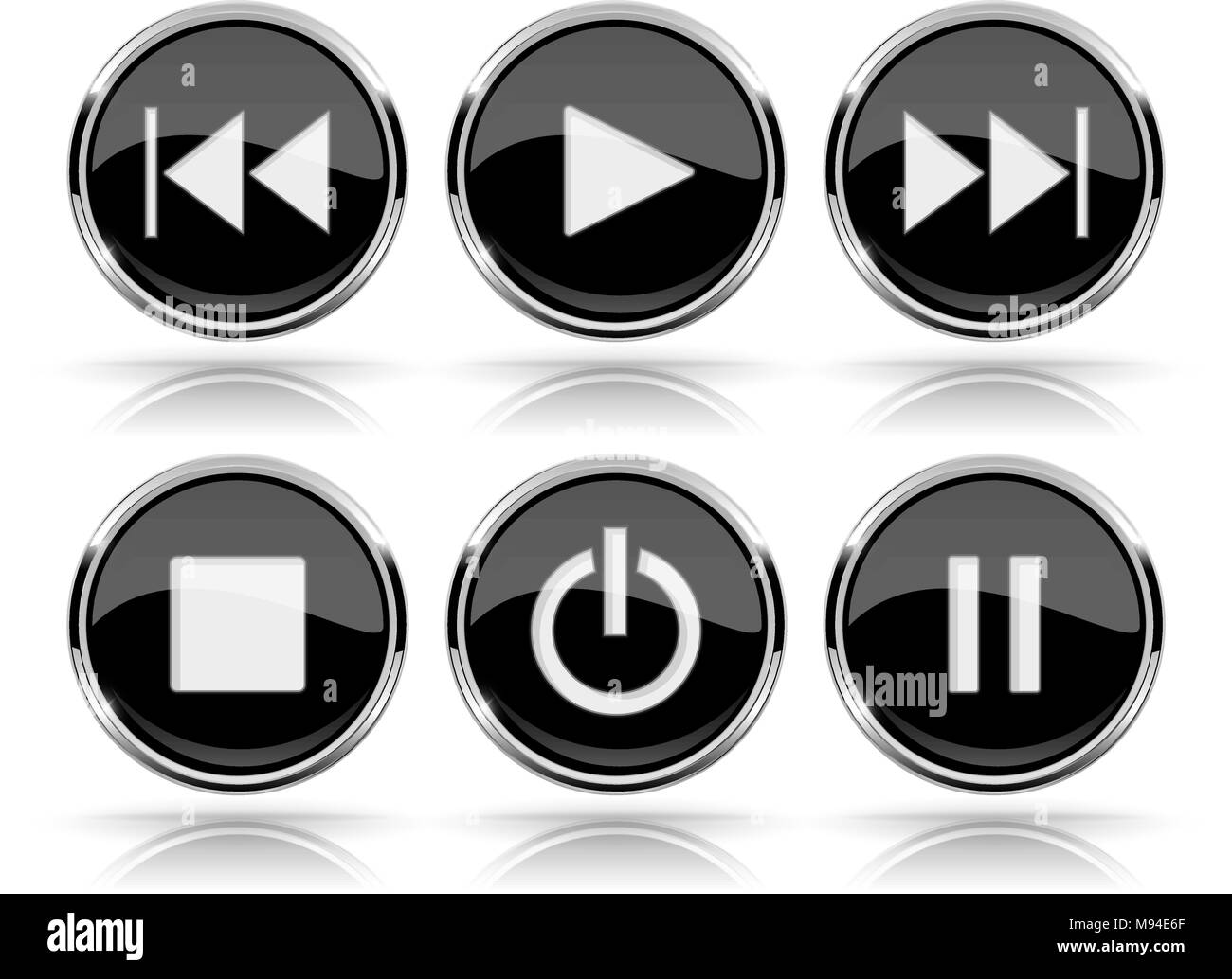 Play fast forward rewind button Royalty Free Vector Image