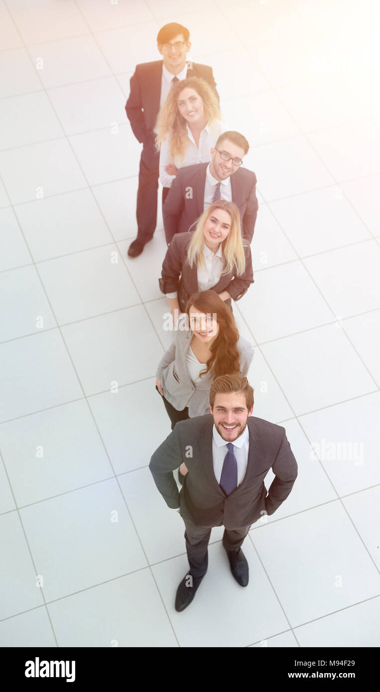 business team standing in line .isolated on white Stock Photo - Alamy