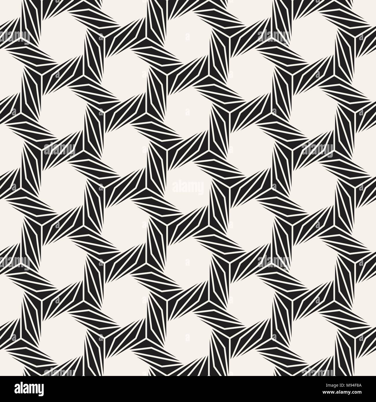 Vector seamless abstract shapes pattern. Modern stylish stripes texture ...