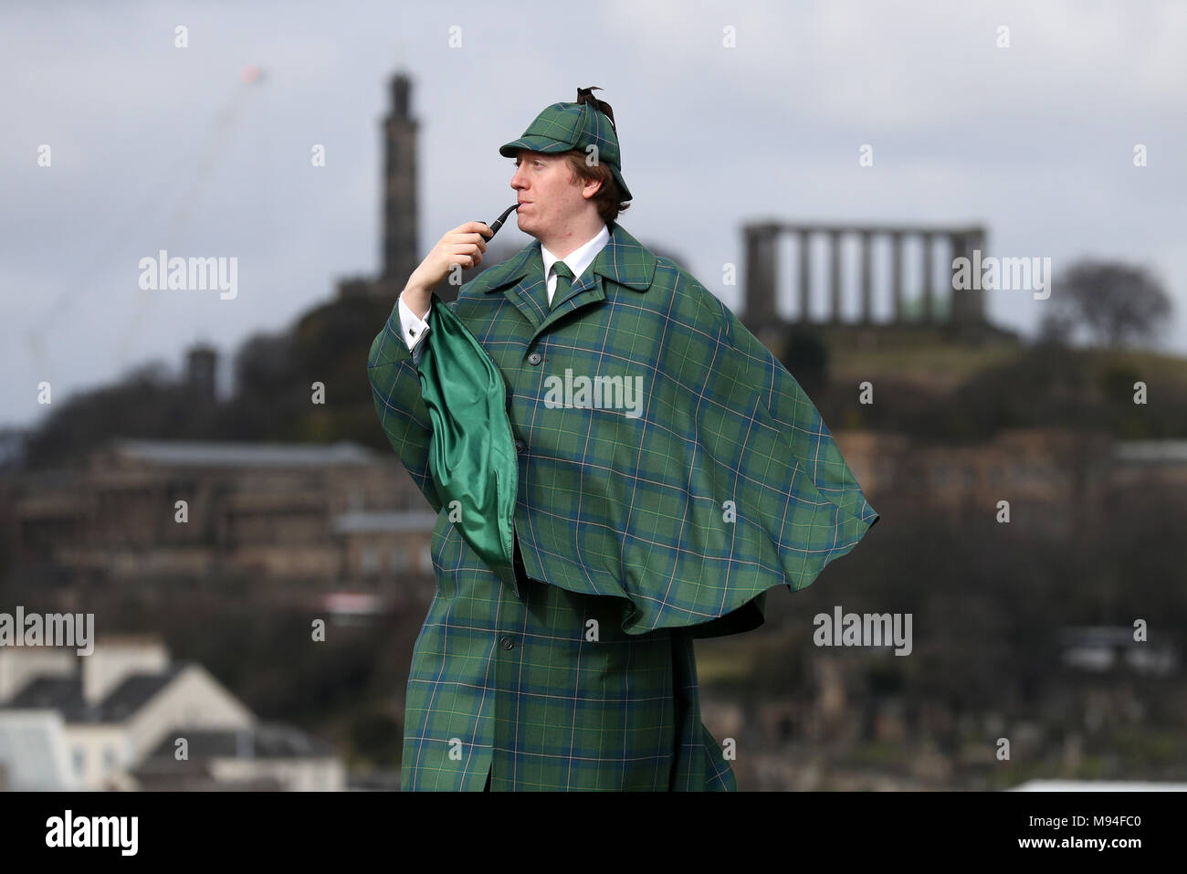 Harry Chamberlain at the launch in Edinburgh of the Sherlock Holmes
