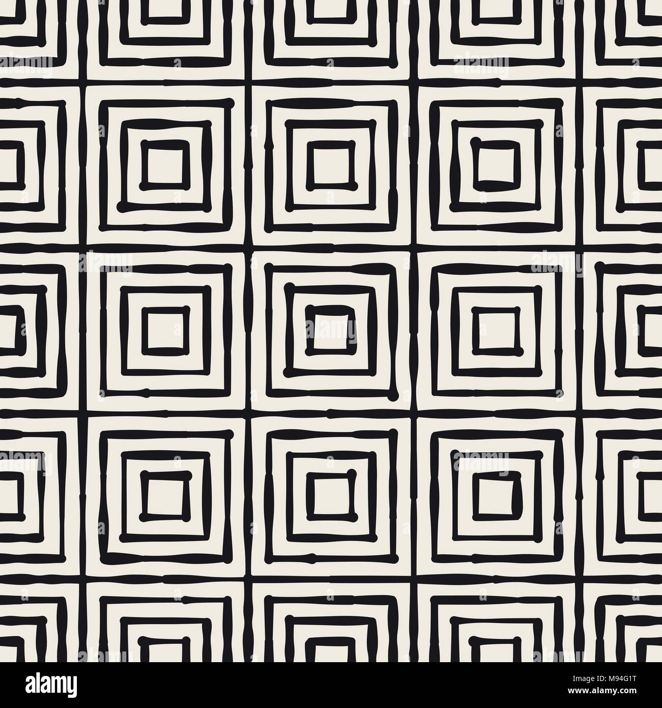 Hand drawn striped seamless pattern with brushstrokes tiling. Abstract ...