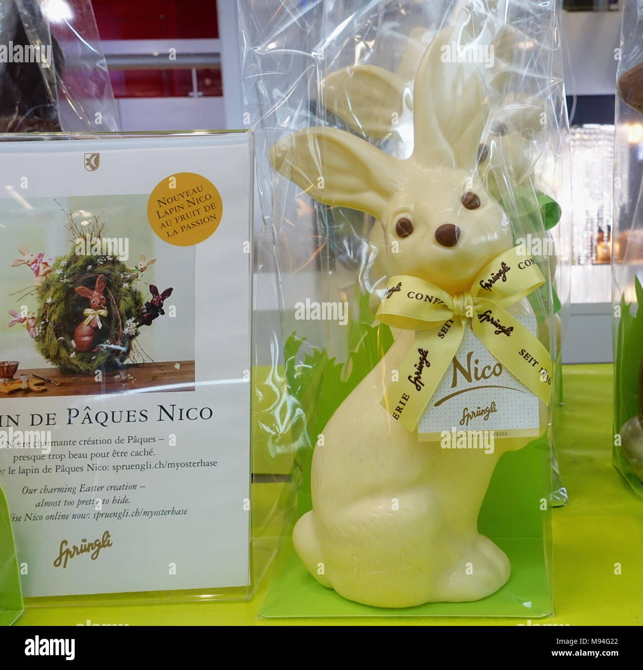 sprungli Swiss chocolate Easter Bunnies Geneva Switzerland Stock Photo Alamy