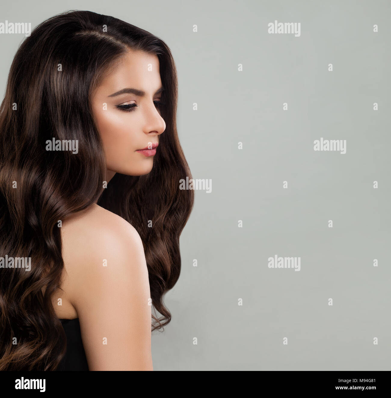 Portrait Of Pretty Young Woman Fashion Model With Stylish