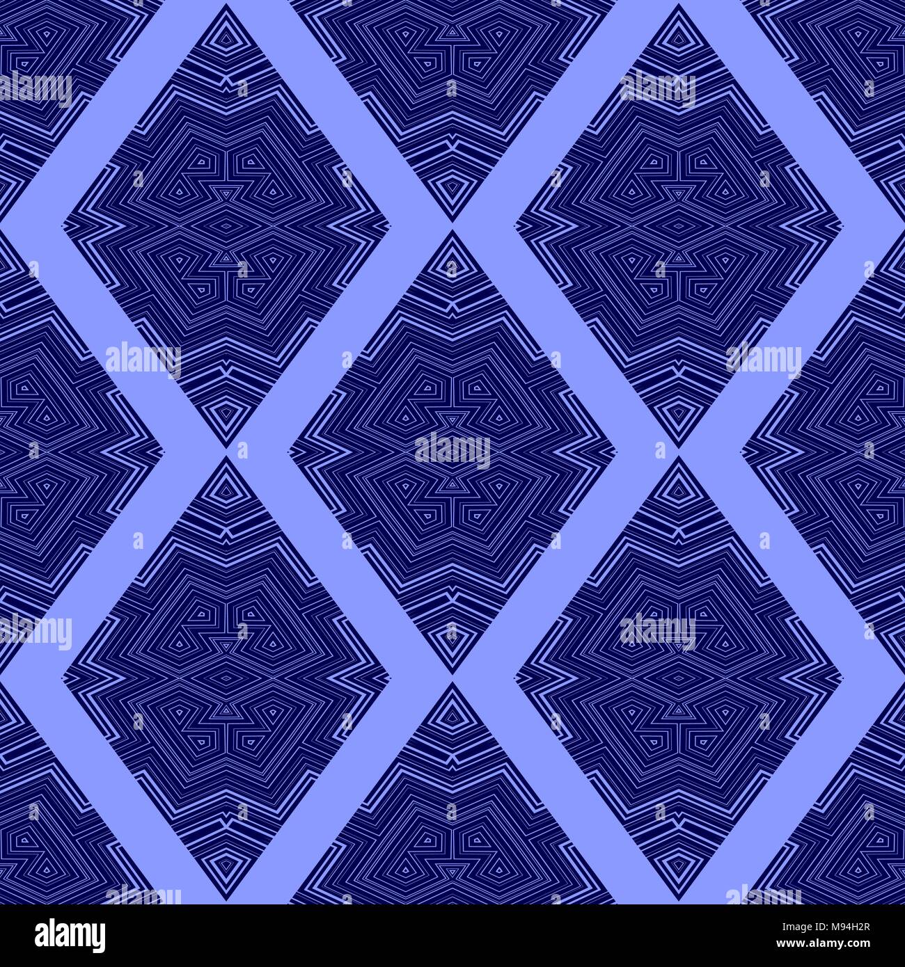 Ornamental Rhombus Seamless Pattern Stock Vector