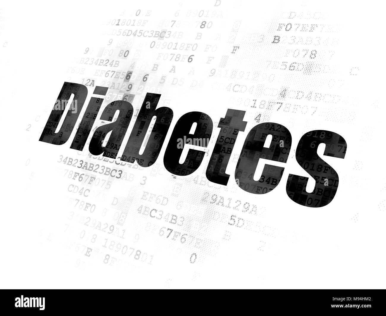 Medicine concept: Diabetes on Digital background Stock Photo