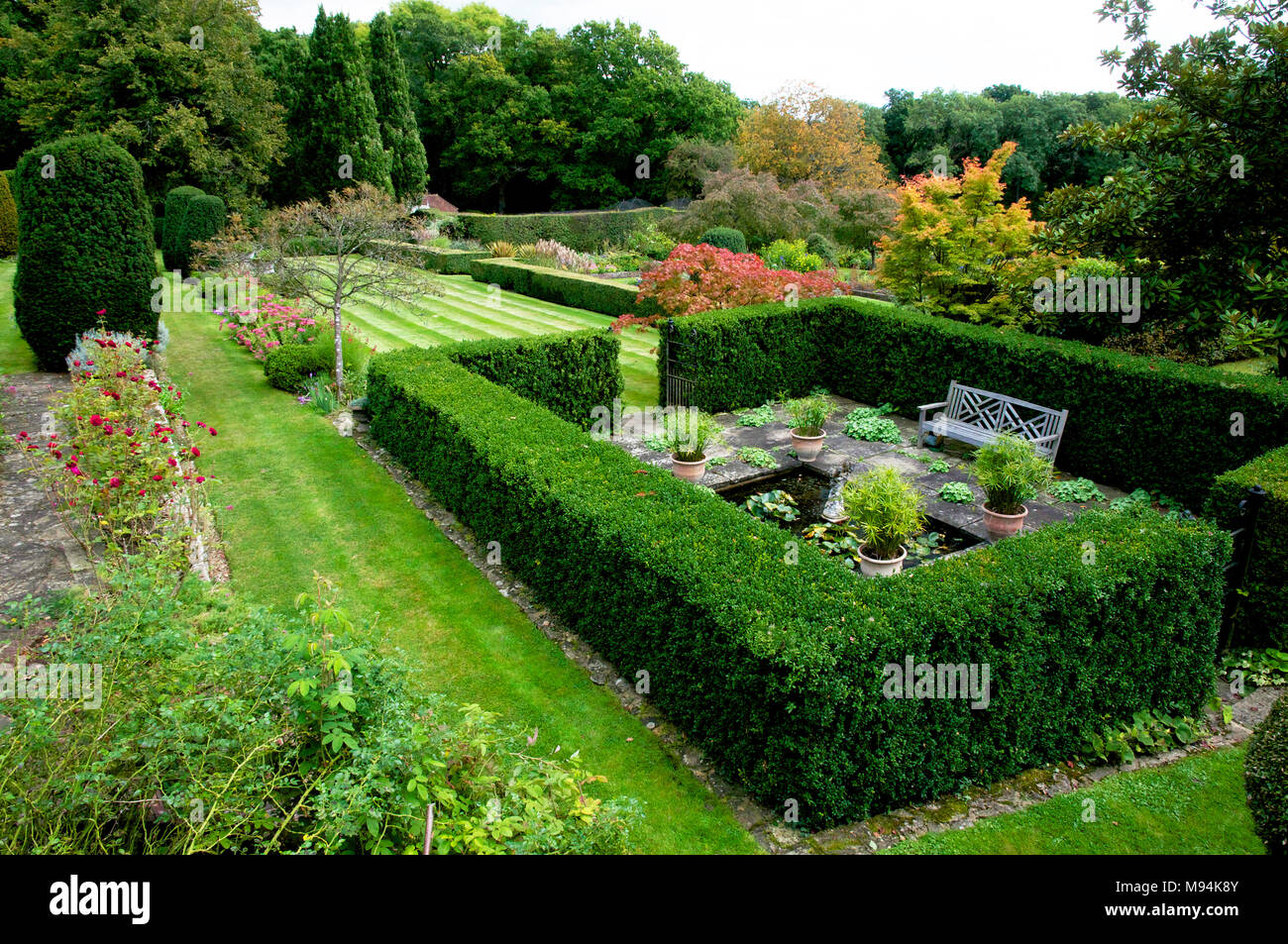 Long Barn garden, Weald of Kent. Stock Photo