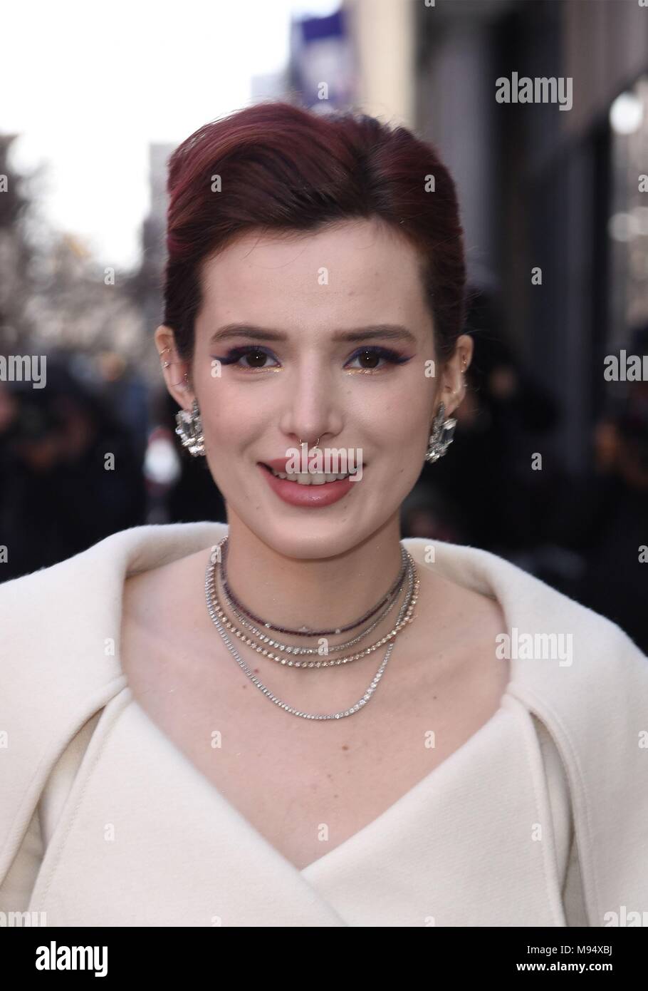 Bella Thorne, seen at BUILD Series to promote MIDNIGHT SUN out and about  for Celebrity Candids - THU, , New York, NY March 22, 2018. Photo By: Derek  Storm/Everett Collection Stock Photo - Alamy