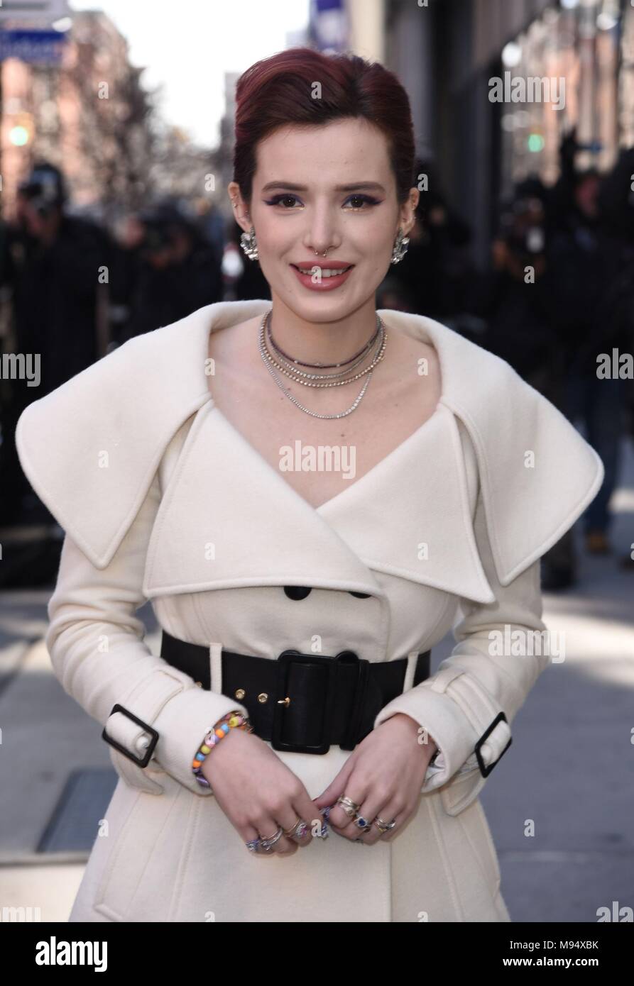 Bella Thorne, seen at BUILD Series to promote MIDNIGHT SUN out and about  for Celebrity Candids - THU, , New York, NY March 22, 2018. Photo By: Derek  Storm/Everett Collection Stock Photo - Alamy