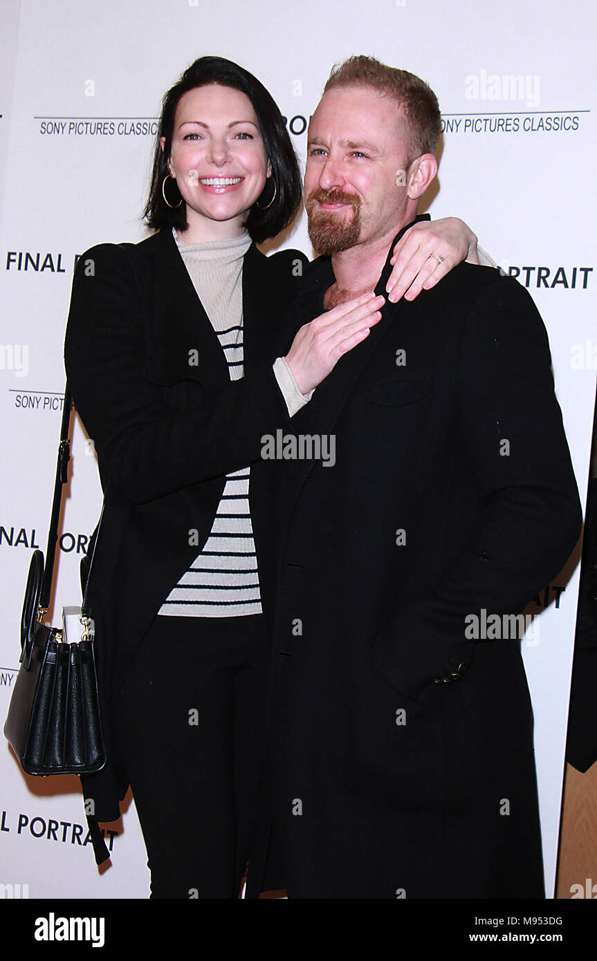 NEW YORK, NY March 22, 2018:Laura Prepon, Ben Foster attend Sony Pictures Classics present a special screening of Final Portrait at the Solomon R. Guggenheim Museum in New York. March 22, 2018 Credit:RW/MediaPunch Credit: MediaPunch Inc/Alamy Live News Stock Photo