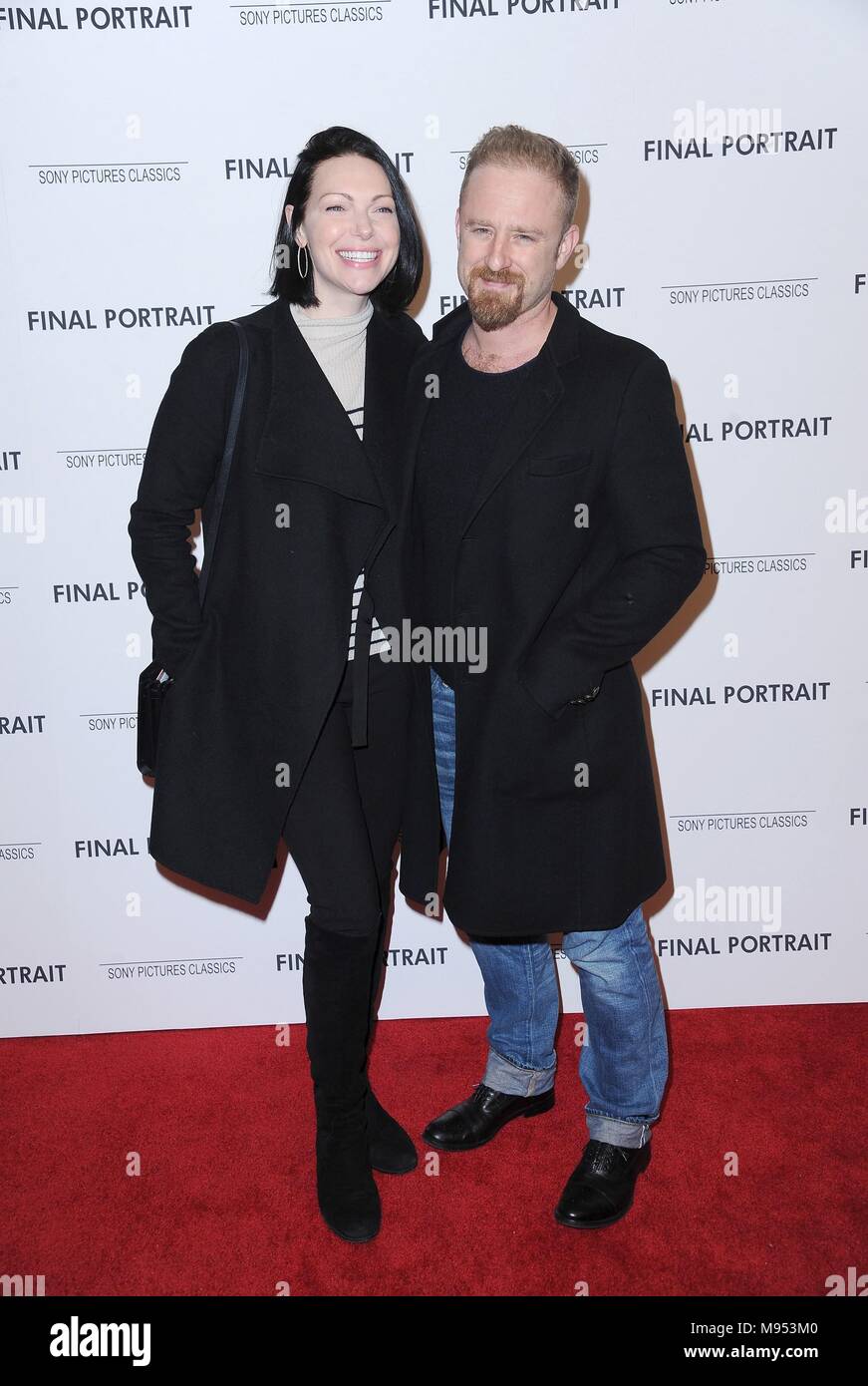 New York, NY, USA. 22nd Mar, 2018. Laura Prepon, Ben Foster at arrivals for Sony Pictures Classics' FINAL PORTRAIT Premiere, Solomon R. Guggenheim Museum, New York, NY March 22, 2018. Credit: Kristin Callahan/Everett Collection/Alamy Live News Stock Photo