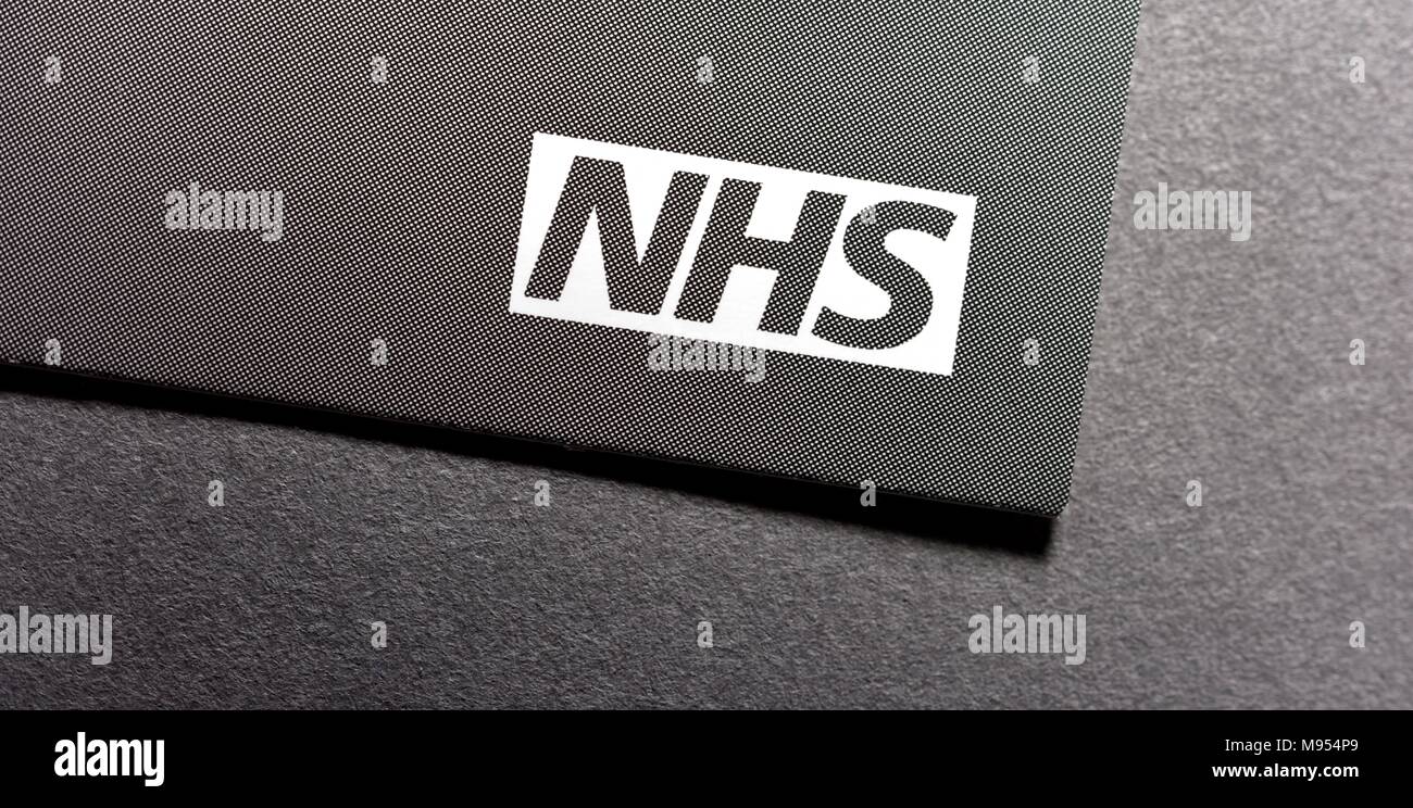 Nhs Logo Grey Background Stock Photo Alamy