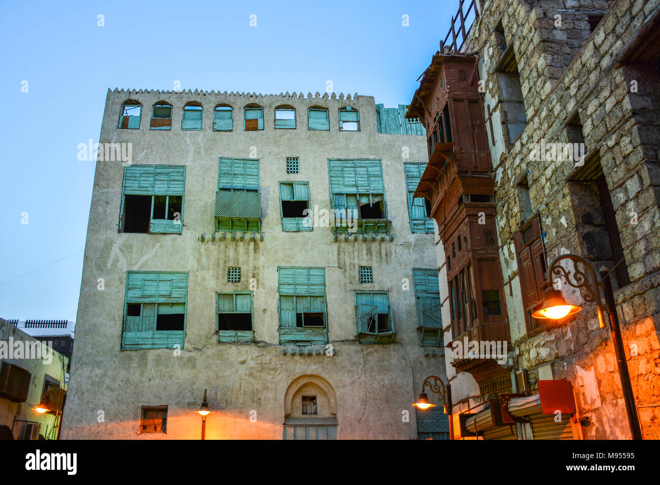 Unesco world heritage historical village in Jeddah, Saudi arabia Stock
