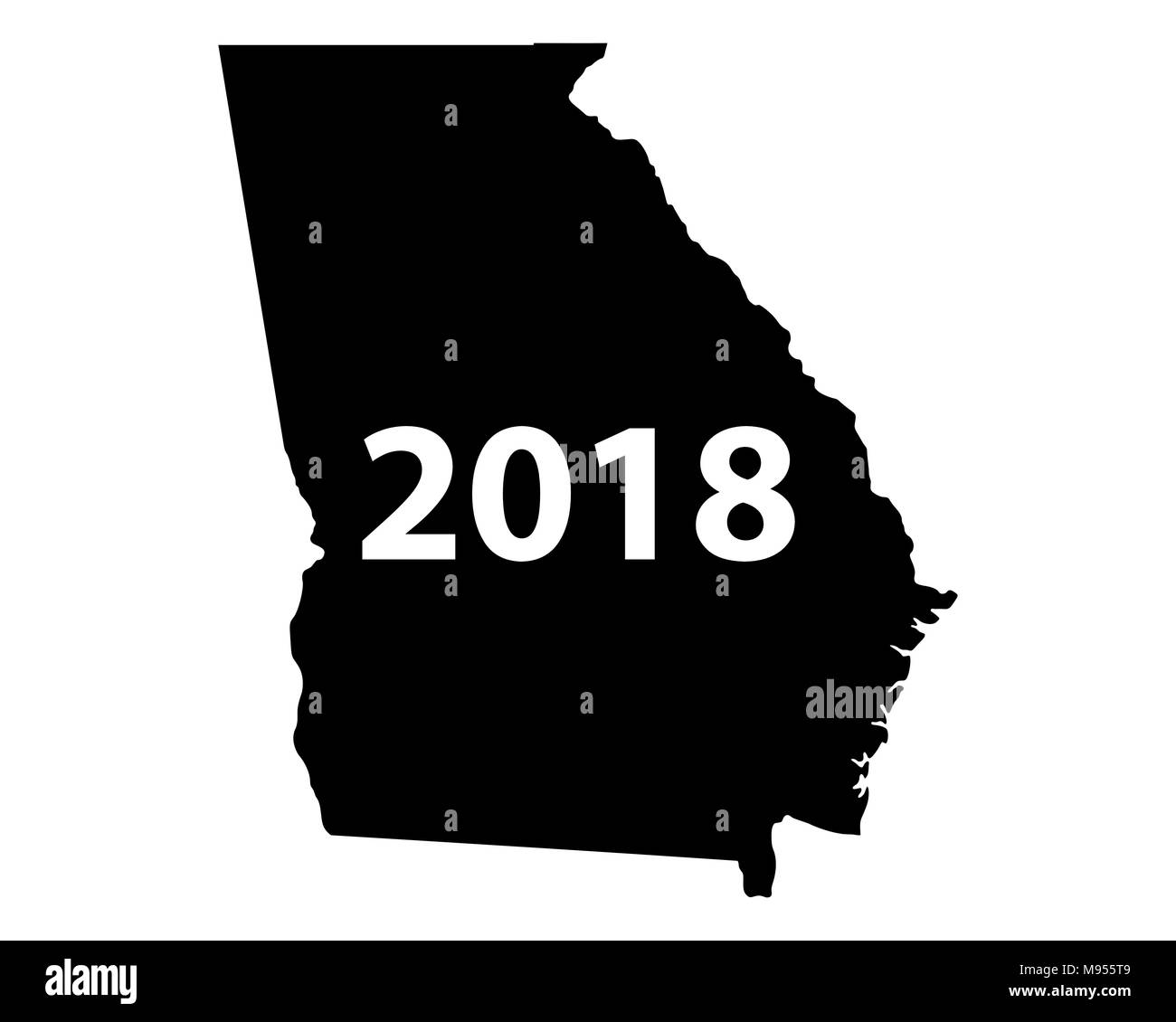 Map of 2018 Stock Photo Alamy