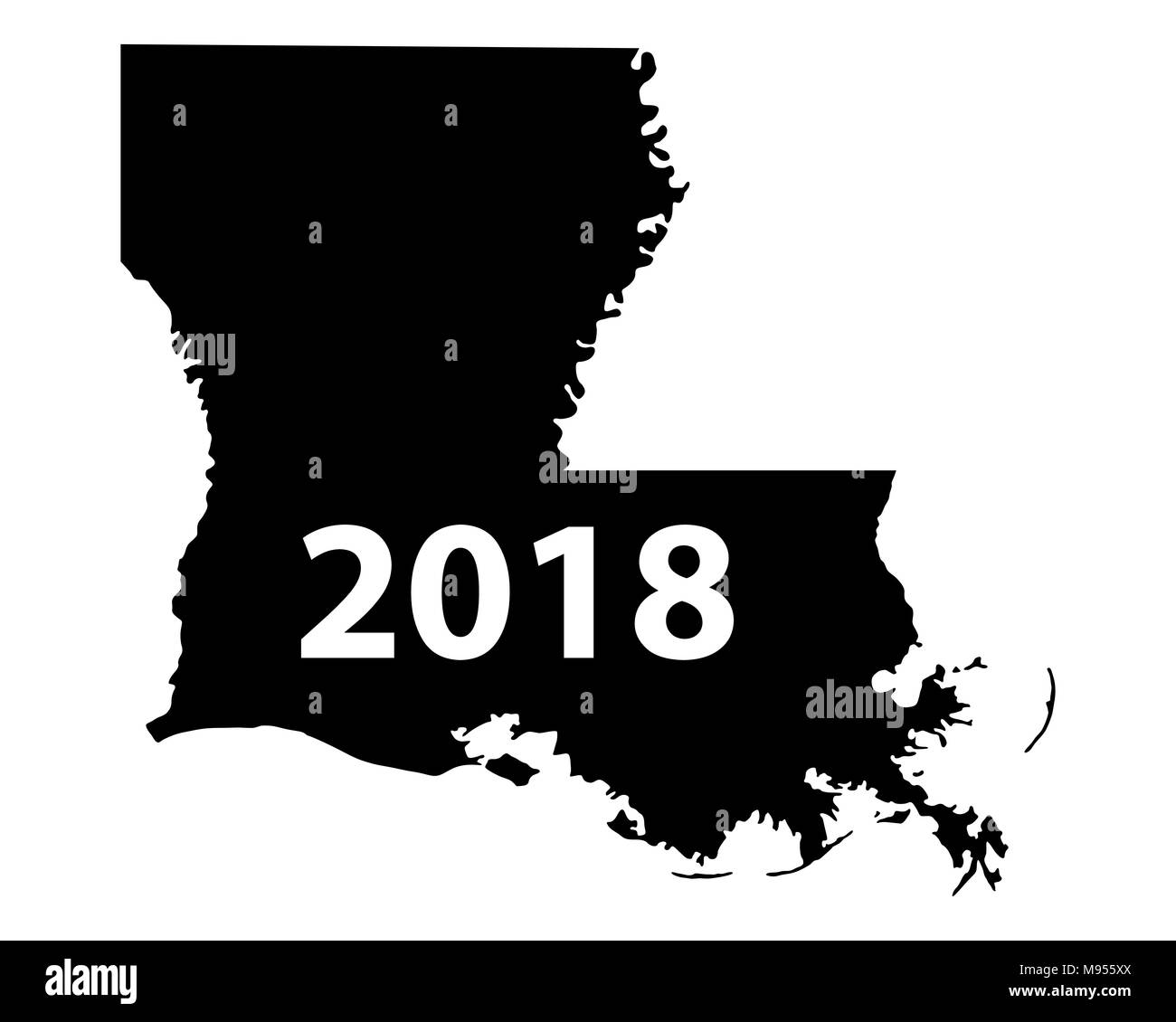 Map Of Louisiana 2018 M955XX 