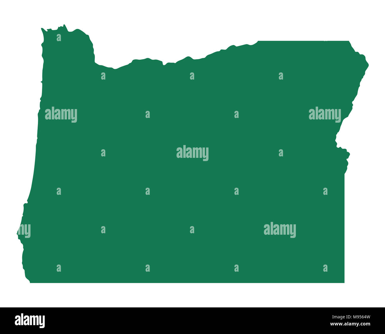 Map of Oregon Stock Photo Alamy