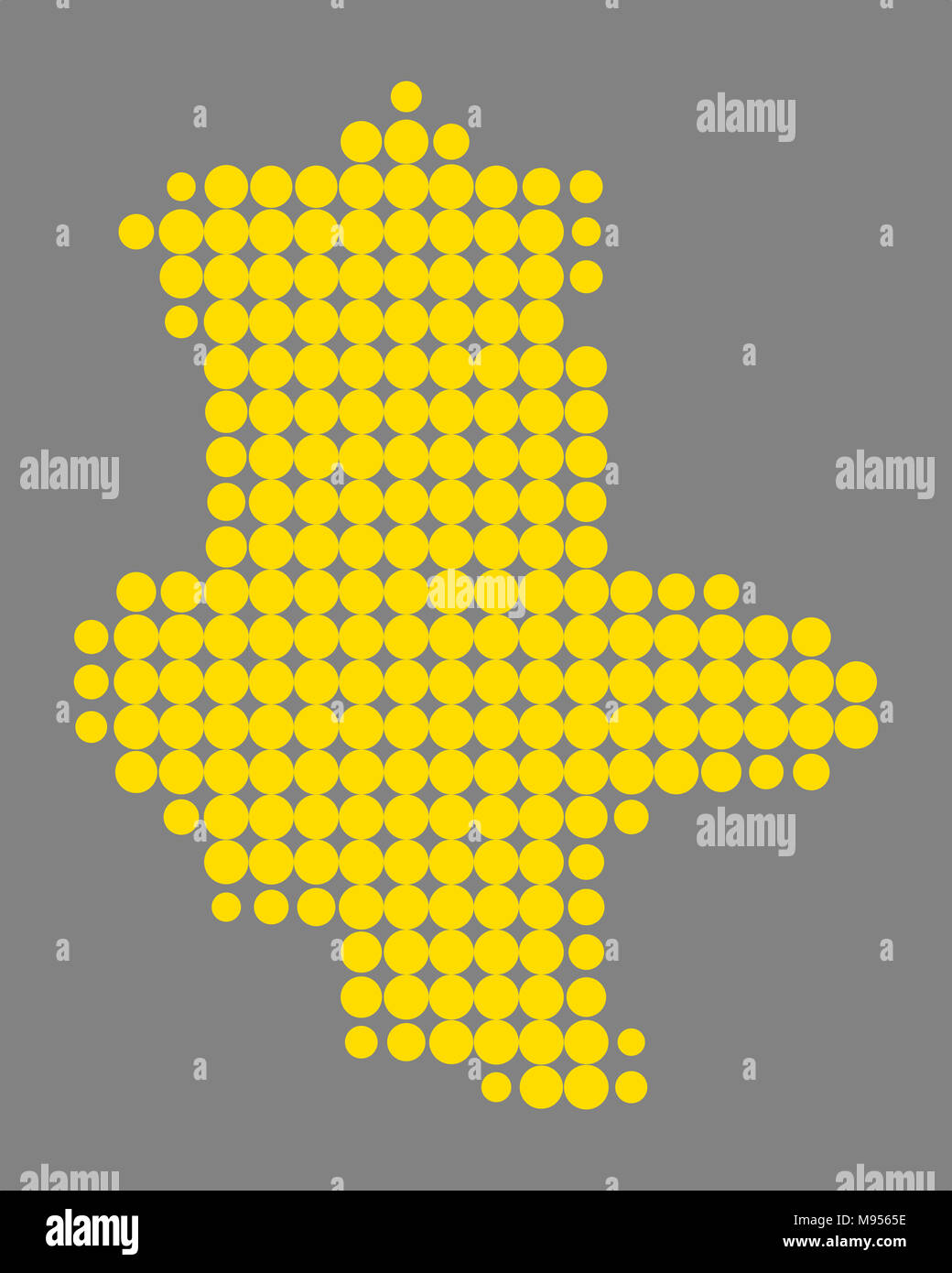 Map of Saxony-Anhalt Stock Photo - Alamy