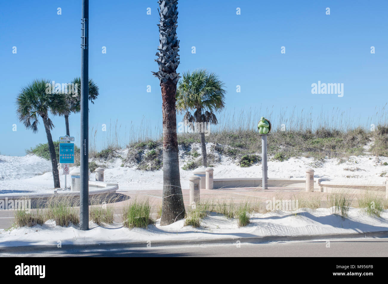 Car park next to Clearwater beach in Florida Stock Photo Alamy