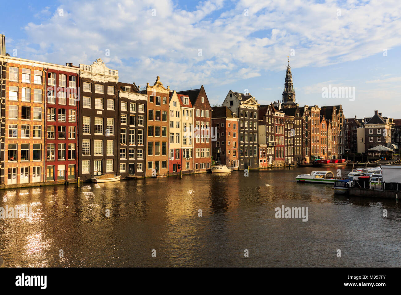 AMSTERDAM, NETHERLANDS - MAY 27, 2017: Exterior view of buildings at ...