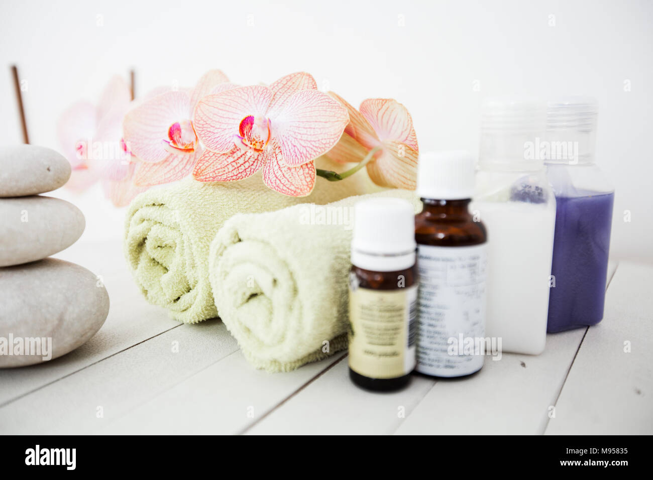 Stones and orchids spa concept High 