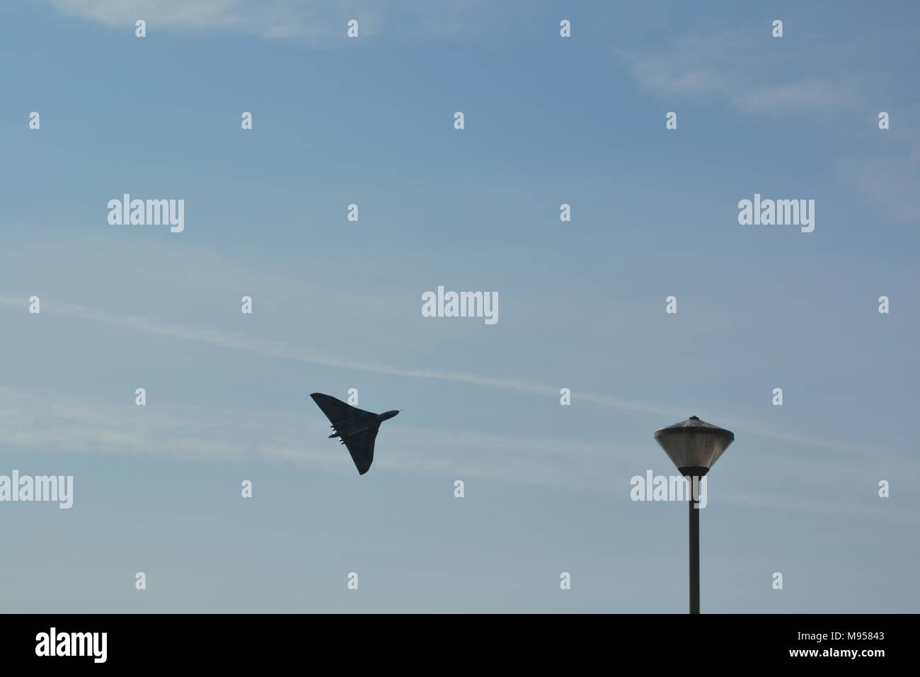 'Vulcan bombers final flight over Ayrshire 6 September 2015' 'military airshow' 'Ayrshire'. Stock Photo