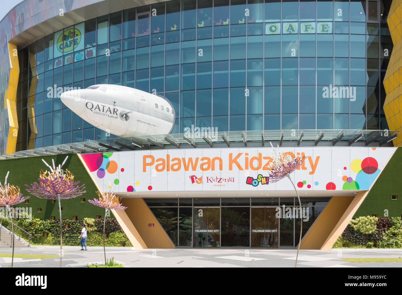 Palawan Kidz City, Palawan Beach, Beach View, Sentosa Island, Central Region, Singapore Island (Pulau Ujong), Singapore Stock Photo