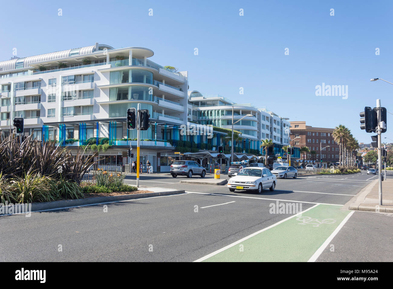 Campbell Parade, Bondi Beach, Sydney, New South Wales, Australia Stock Photo