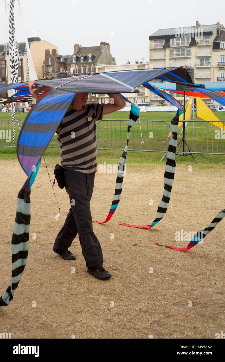 Dieppe International Kite Festival showing artists and kites at the