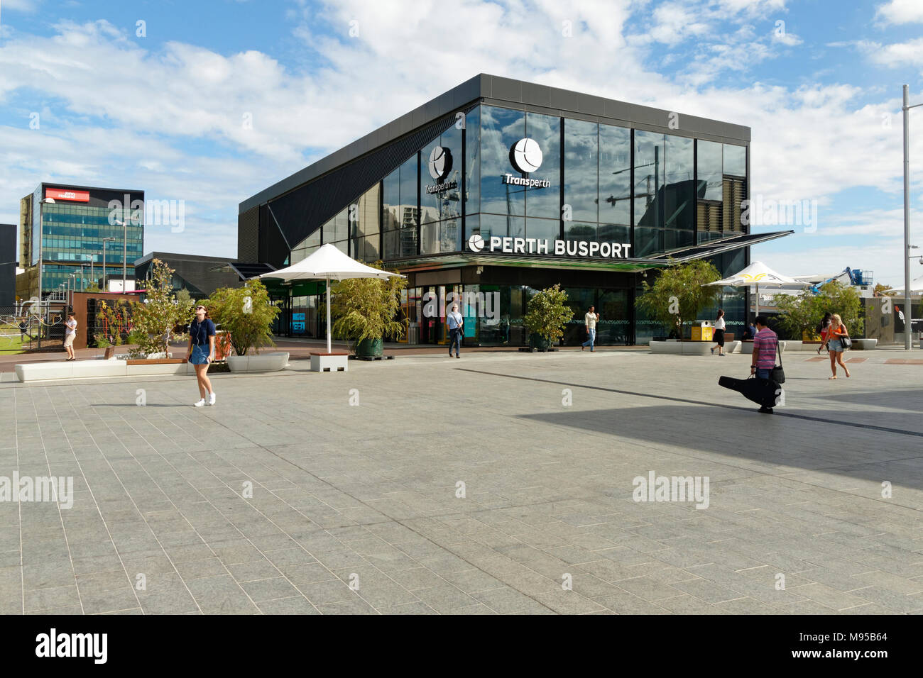 Perth bus port,  Perth, Western Australia Stock Photo