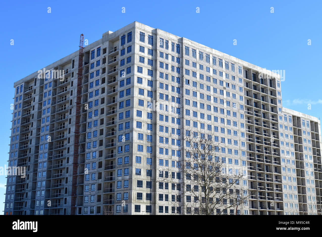 multi-storey panel residential building under construction. Stock Photo