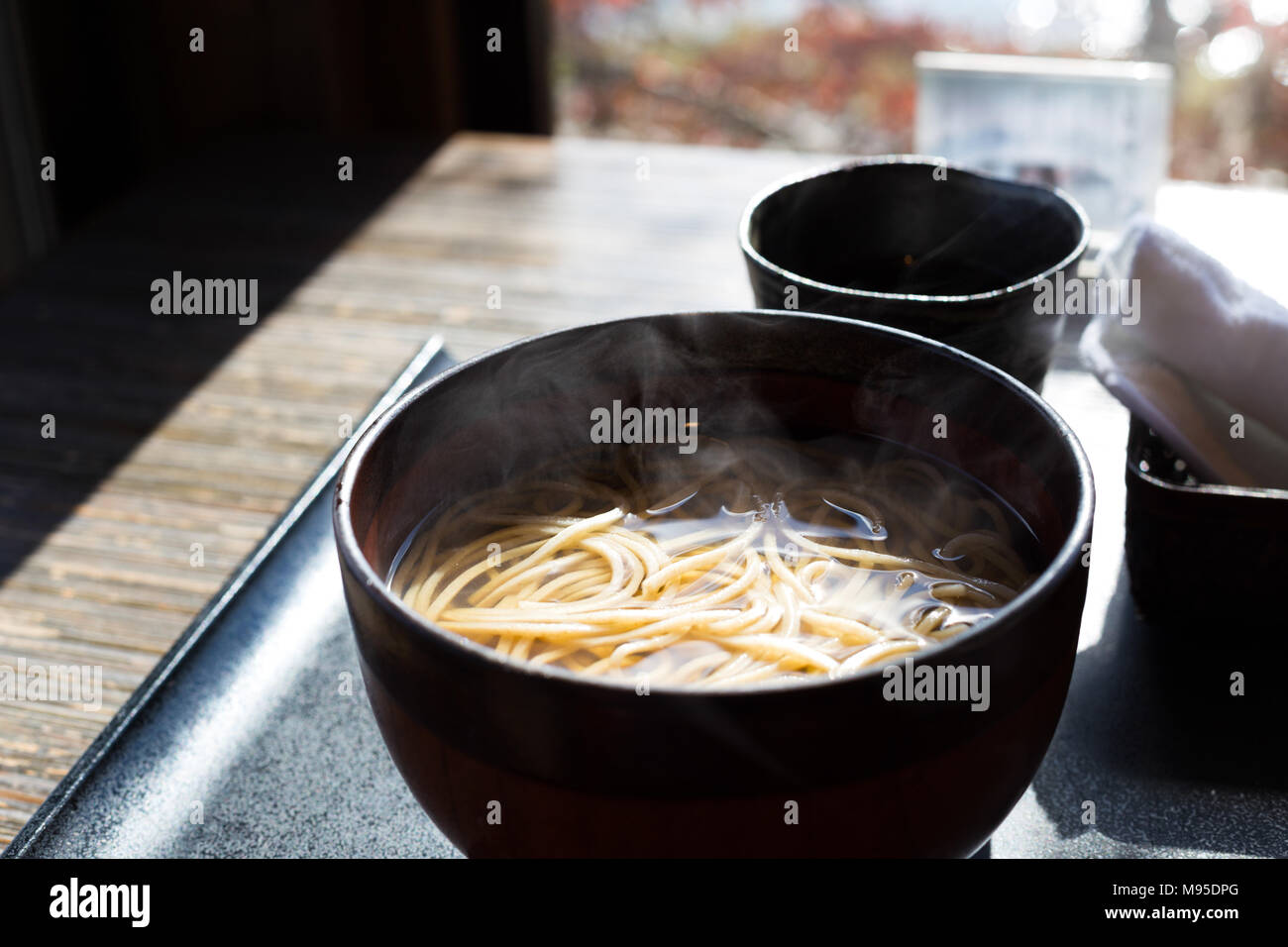 Japanese buckwheat noodles Soba shallow depth Stock Photo Alamy