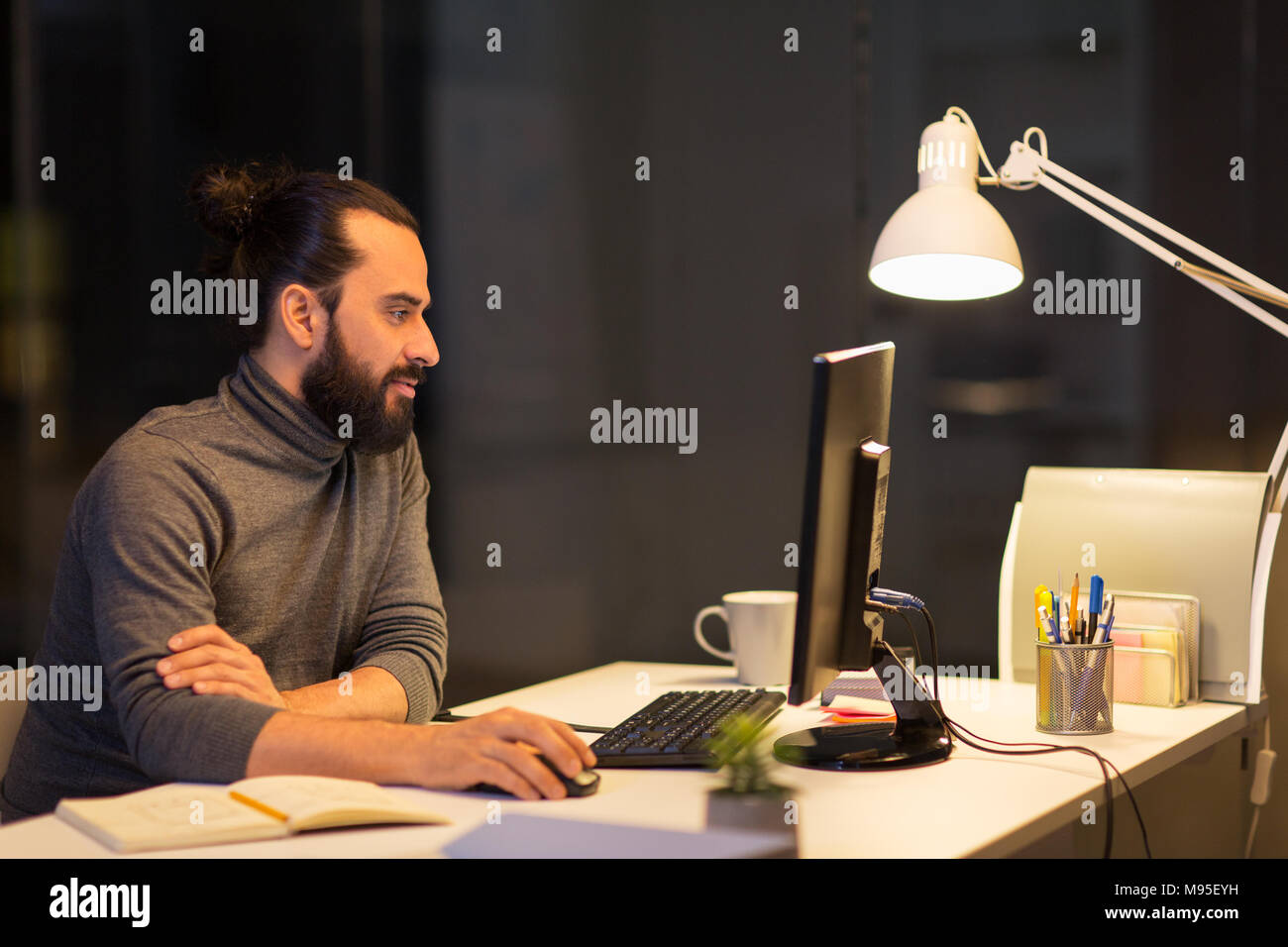 Creative man programmer computer hi-res stock photography and images ...